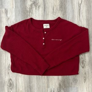 Gilly Hicks Small Cozy Cropped Long Sleeve